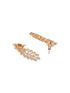Gold Plated CZ Leaf Motif Delicate Necklace Jewellery Set