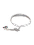Silver Toned Sapphire Blue AD Contemporary Statement Choker Jewellery Set