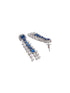 Silver Toned Sapphire Blue AD Contemporary Statement Choker Jewellery Set