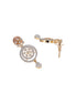Gold Toned White AD Zircon Studded Floral Statement Jewellery Set