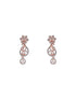 Rose Toned White AD Zircon Studded Mango Design Statement Jewellery Set