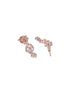 Rose Toned White AD Zircon Studded Mango Design Statement Jewellery Set