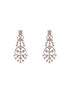 Rose Gold Plated White AD Zircon Studded Elegant Jewellery Set