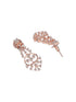 Rose Gold Plated White AD Zircon Studded Elegant Jewellery Set