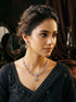 Rose Toned White AD Zircon Studded Contemporary Jewellery Set