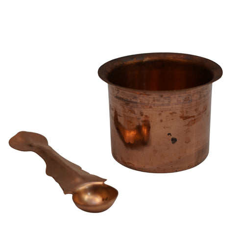 Copper Panchpatra Set with Achamani 49g (Pack of 2)
