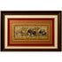 Palm Leaf Handmade Painting of Royal Elephant Procession with Attendants