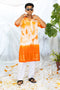 Kzari Stylish Orange Batik Kurta