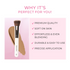 Praush 1 Sweet Cheeks Liquid Blush + 1 P03 Flat Top Foundation Kabuki Brush Bundle