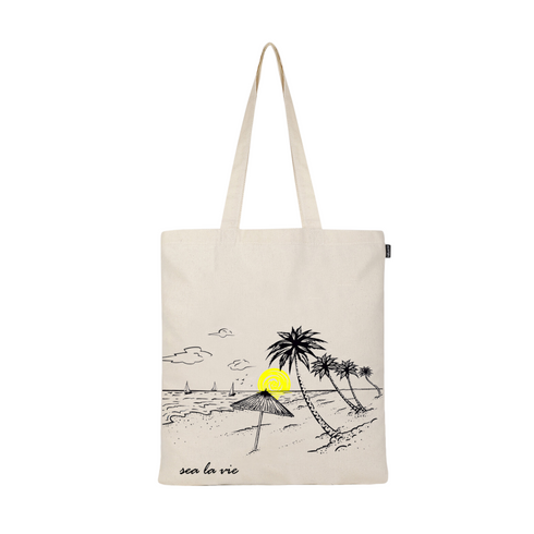 Ecoright SIMPLE TOTE BAG - SEA LA VIE- NATURAL