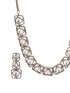 Gold-Toned Kundan Polki Square Motif Statement Necklace and Earrings Set