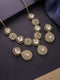 Gold Antique Kundan Jadau Uncut Polki Statement Jewellery Set