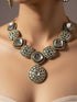 Gold Antique Kundan Jadau Uncut Polki Statement Jewellery Set