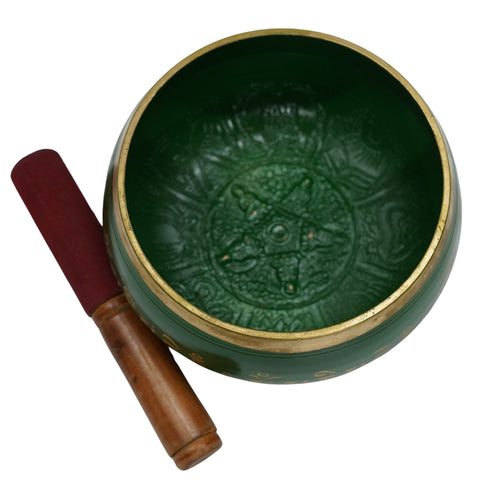 Brass Tibetan Singing Bowl 1537g Set 1