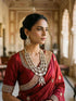 Gold Antique Uncut Polki Kundan Layered Statement Bridal Jewellery Set