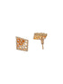 Gold Toned White AD Zircon Geometric Delicate Pendant Jewellery Set