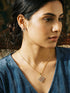 Gold Toned White AD Zircon Geometric Delicate Pendant Jewellery Set