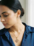 Gold Toned White AD Zircon Geometric Delicate Pendant Jewellery Set