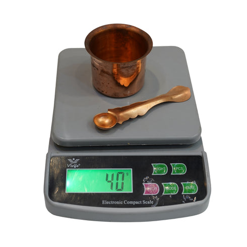 Copper Panchapatra with spoon for pooja 40g (Pack of 2)
