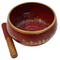 Brass Red Tibetan Singing Bowl 2152g Set 1
