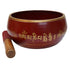 Brass Red Tibetan Singing Bowl 2152g Set 1