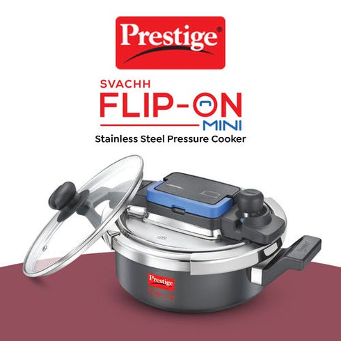 Prestige Svachh Flip-on Mini Hard Anodised Spillage Control Pressure Cooker 3 L