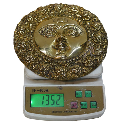 Brass Sun Face Wall Hanging 1351g Set 1