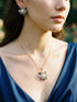 Gold Plated Nav Ratna Cubic Zirconia Stones Studded Star Shaped Pendant Jewellery Set