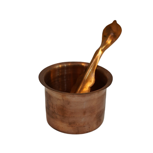 Copper Panchpatra Set with Achamani 49g (Pack of 2)