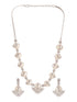 Silver Plated AD & Pearl Studded Designer Cocktail Jewellery Set