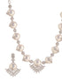 Silver Plated AD & Pearl Studded Designer Cocktail Jewellery Set