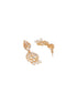 Gold plated White AD Zircon Studded Pendant Minimal Jewellery Set