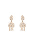 Gold plated White AD Zircon Studded Pendant Minimal Jewellery Set