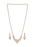 Gold Plated AD Zircon Studded Pearl Maala Luxe Jewellery Set