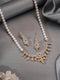 Gold Plated AD Zircon Studded Pearl Maala Luxe Jewellery Set