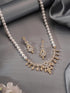 Gold Plated AD Zircon Studded Pearl Maala Luxe Jewellery Set