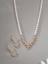 Gold Plated AD Zircon Studded Pearl Maala Luxe Jewellery Set