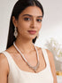 Gold Plated AD Zircon Studded Pearl Maala Luxe Jewellery Set
