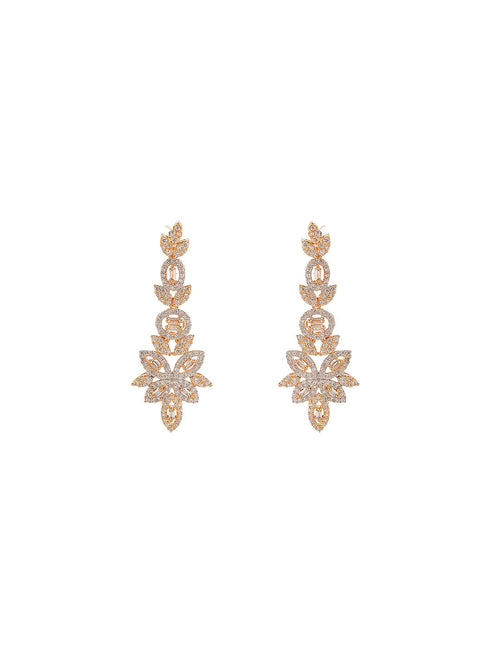 Gold Plated AD Zircon Studded Pearl Maala Luxe Jewellery Set
