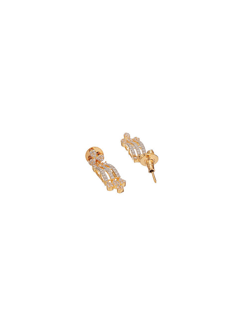 Gold Plated AD Zircon Studded Trendy Bridal Cocktail Jewellery Set