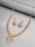 Gold Plated AD Studded Pendant Luxe Jewellery Set