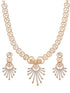 Gold Plated AD Studded Pendant Luxe Jewellery Set