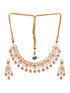 Gold Plated Ruby Red AD Studded Luxe Choker Jewellery Set
