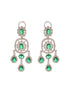 Silver Plated Emerald Green AD Studded Luxe Choker Jewellery Set