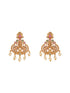 Combo Gold Plated White AD & Pearl Studded Temple Lakshmiji Bridal Jewellery Set