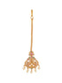 Combo Gold Plated White AD & Pearl Studded Temple Lakshmiji Bridal Jewellery Set