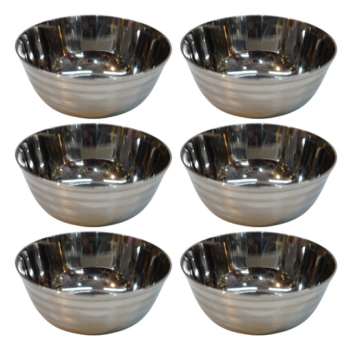 Stainless Steel Bowl for Serving 57g Pack of 6