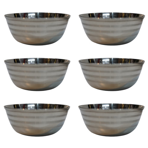 Stainless Steel Bowl for Serving 57g Pack of 6