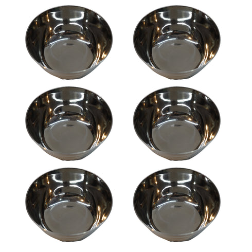 Stainless Steel Bowl for Serving 57g Pack of 6