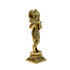 Brass Lord Krishna Playing Flute Statue 538g